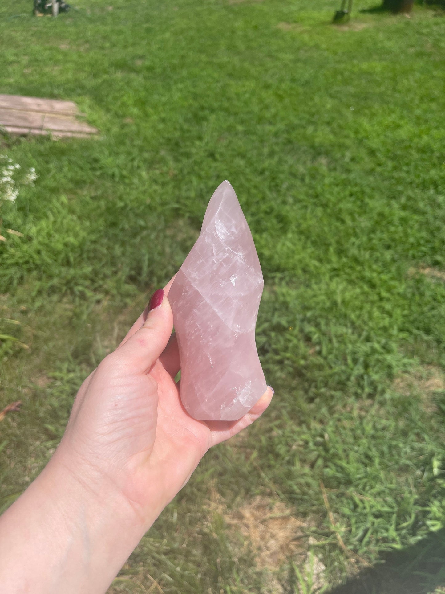 Rose quartz flame