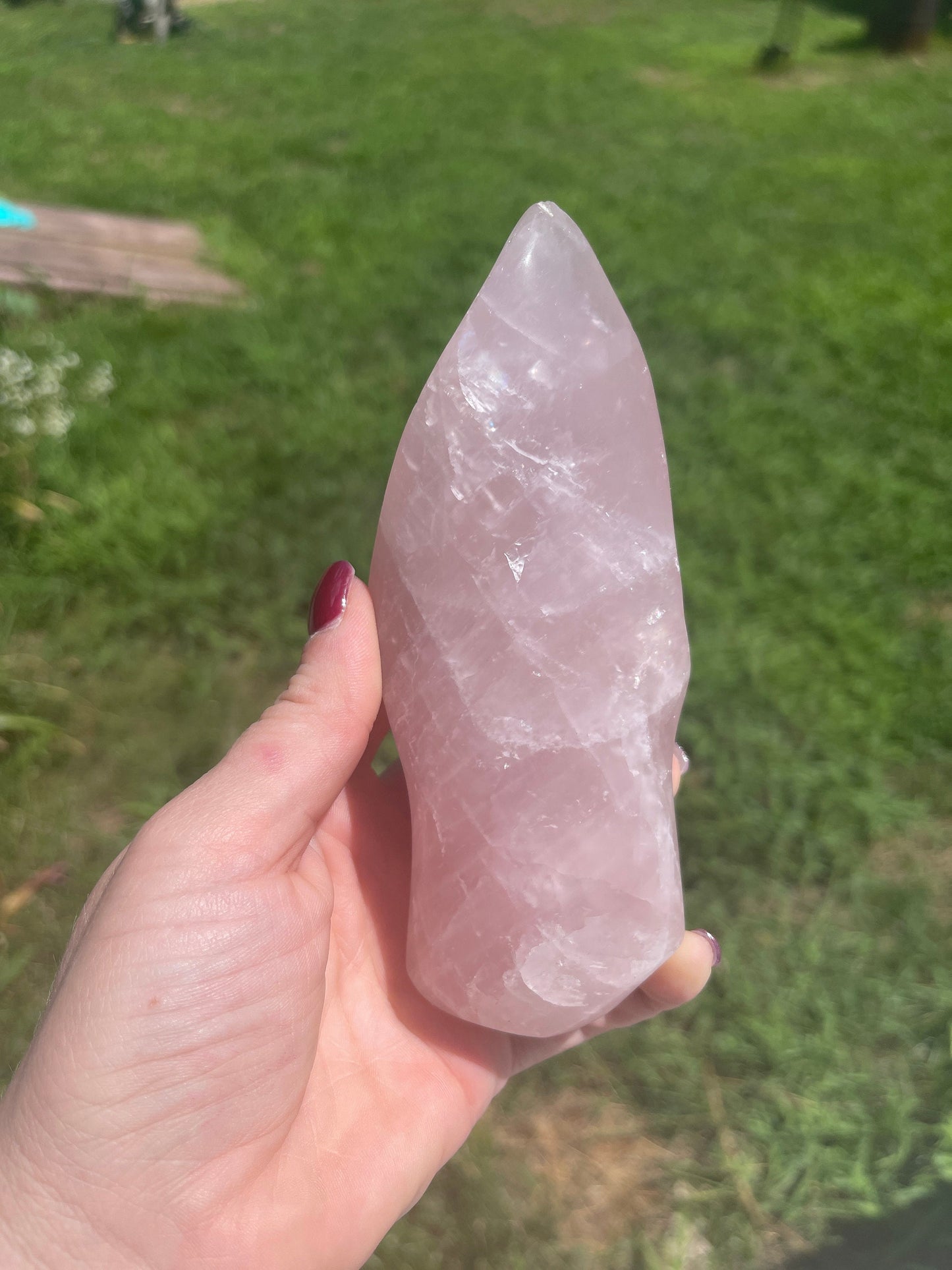 Rose quartz flame