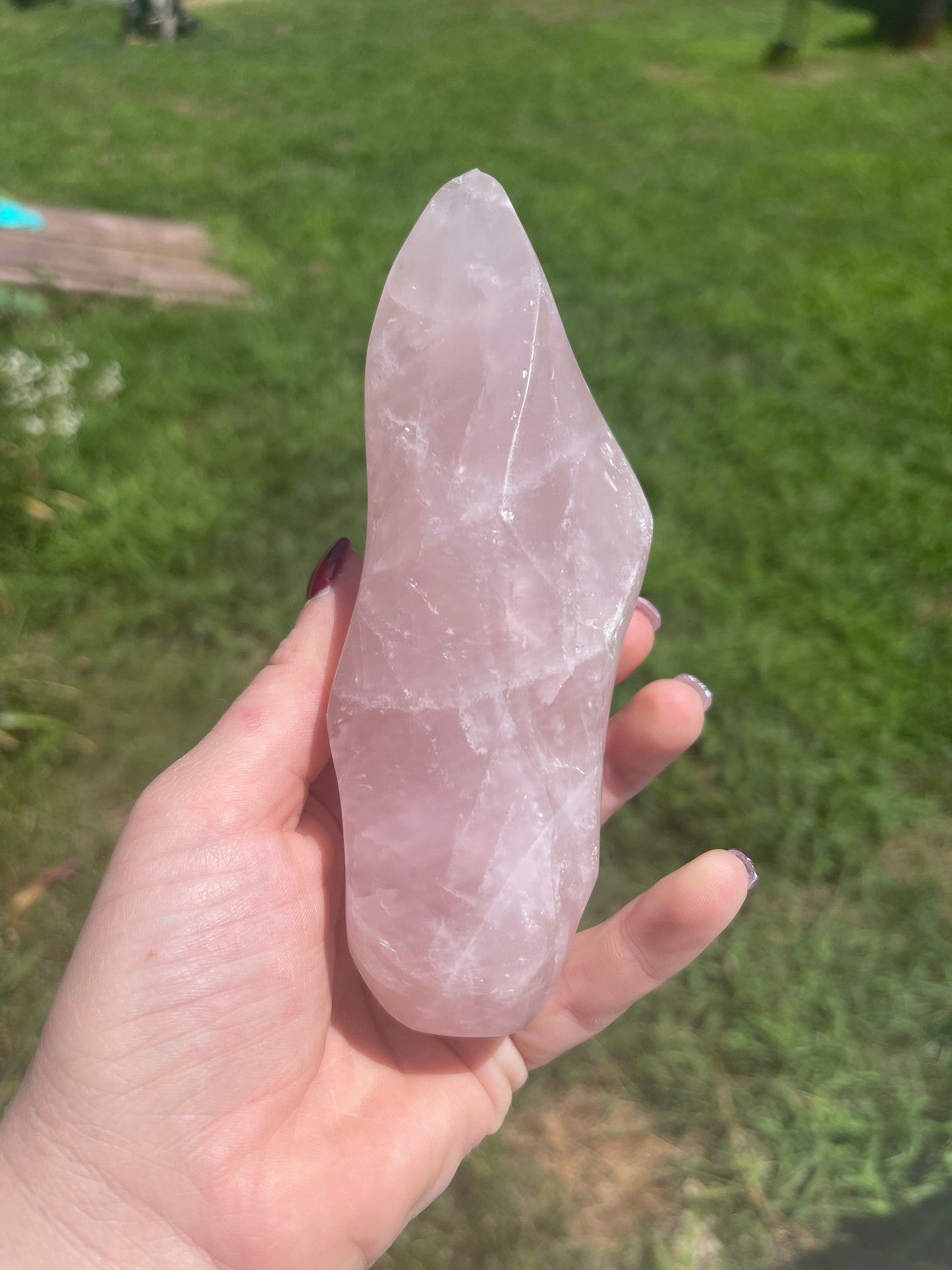 Rose quartz flame