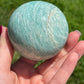 Amazonite Sphere: Green Microcline Feldspar Crystal