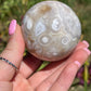 Flower Agate Sphere with Druzy