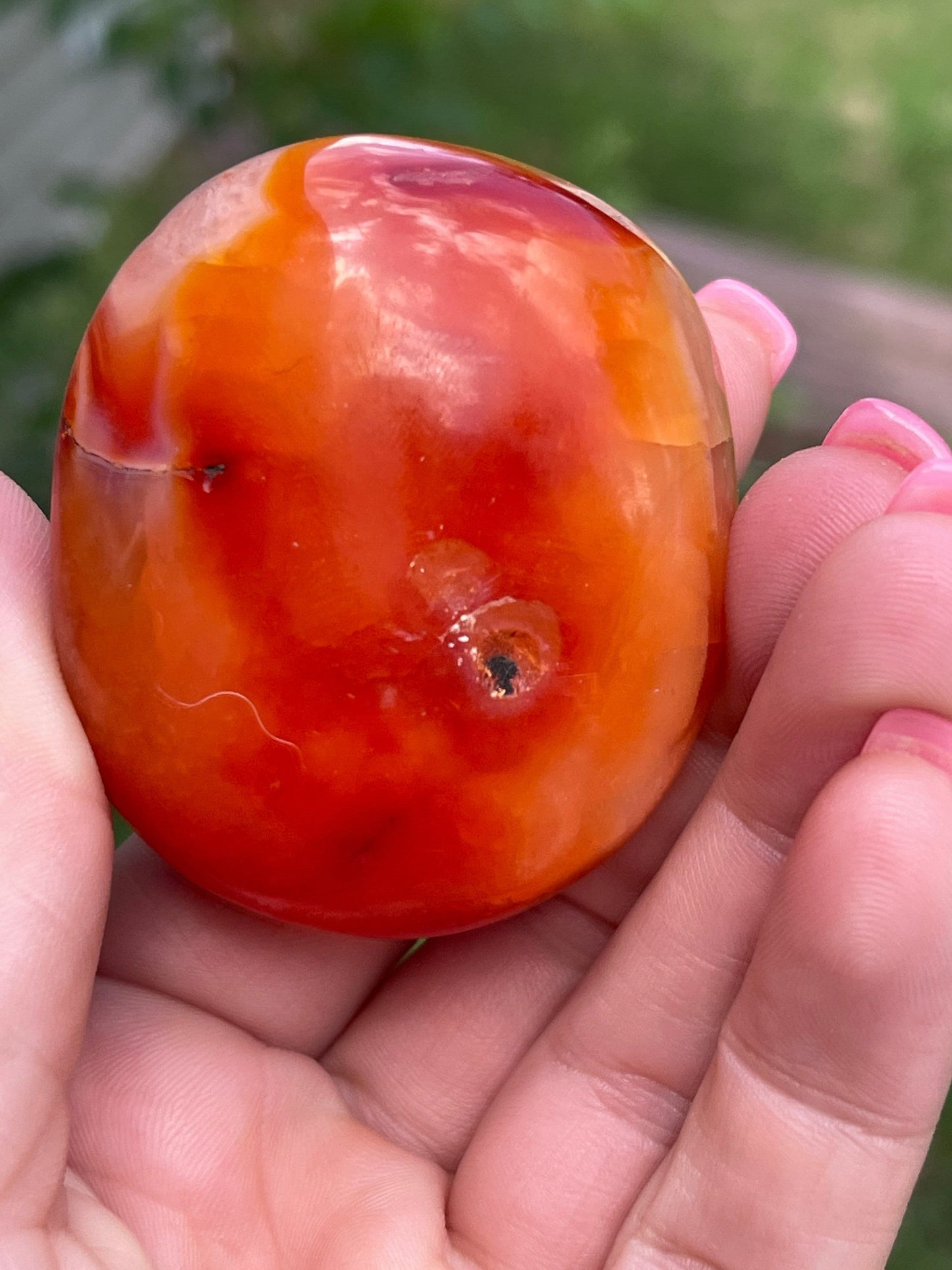 Carnelian Palm Stone