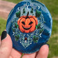 Halloween Pumpkin Agate Coaster