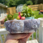 Druzy Moss Agate Crystal Heart Bowl Carving | Crystal Gift | Meditation Stone