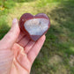 Carnelian Heart Heart Carving with Druzy