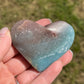 Caribbean Calcite Heart Palm Stone