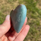 Caribbean Calcite Heart Palm Stone