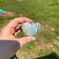 Caribbean Calcite Heart Palm Stone