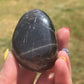 Black Rose Quartz Palm Stone with Flash
