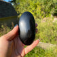 Black Rainbow Obsidian Palm Stone