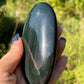 Black Rainbow Obsidian Palm Stone