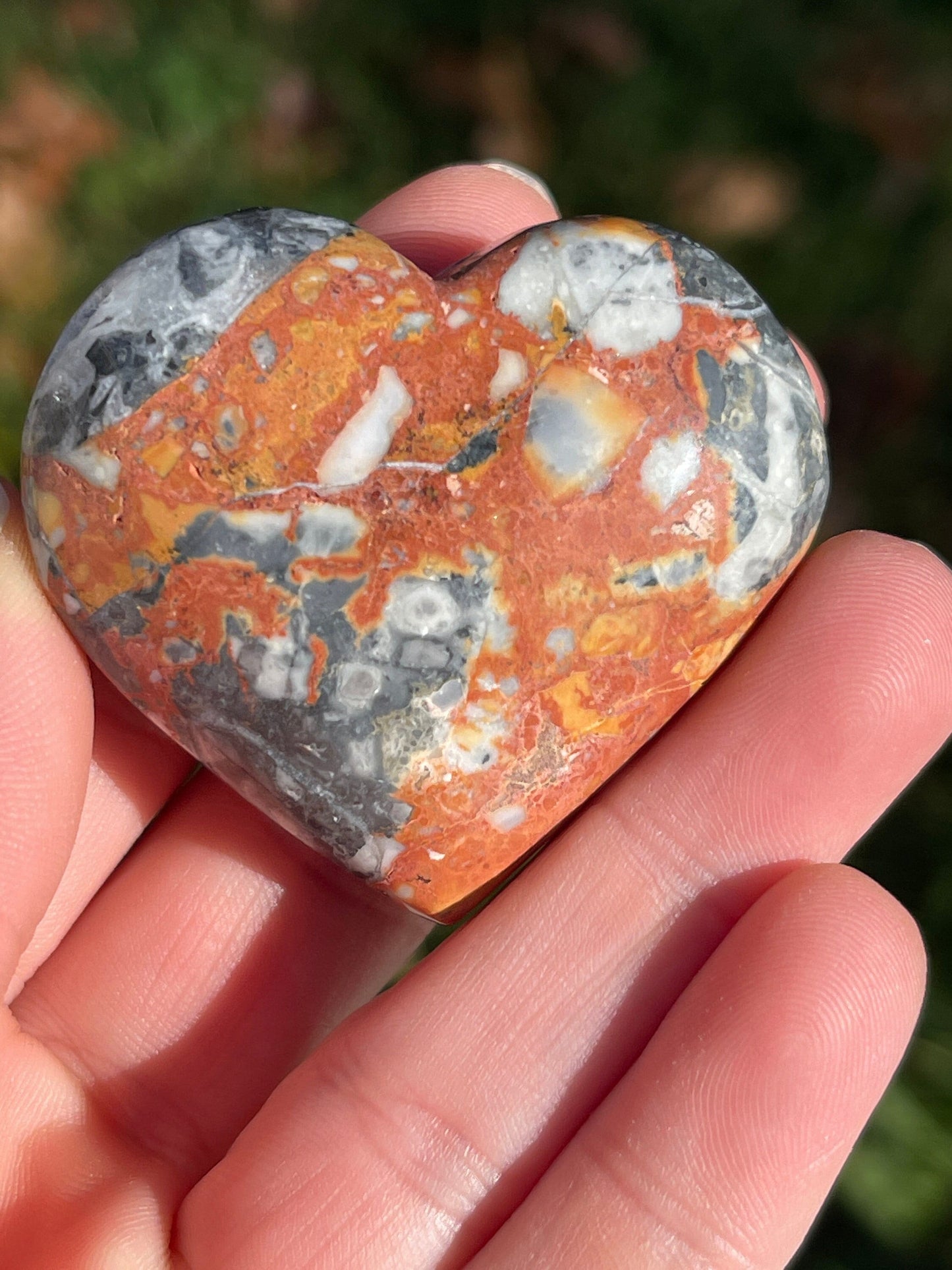 1 Maligano Jasper Heart Palm Stone