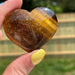 Tiger's Eye Heart Palm Stone