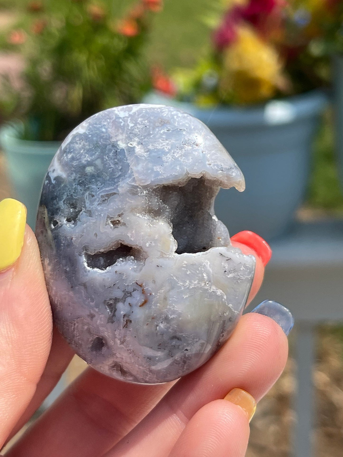 Moss Agate Palm Stone