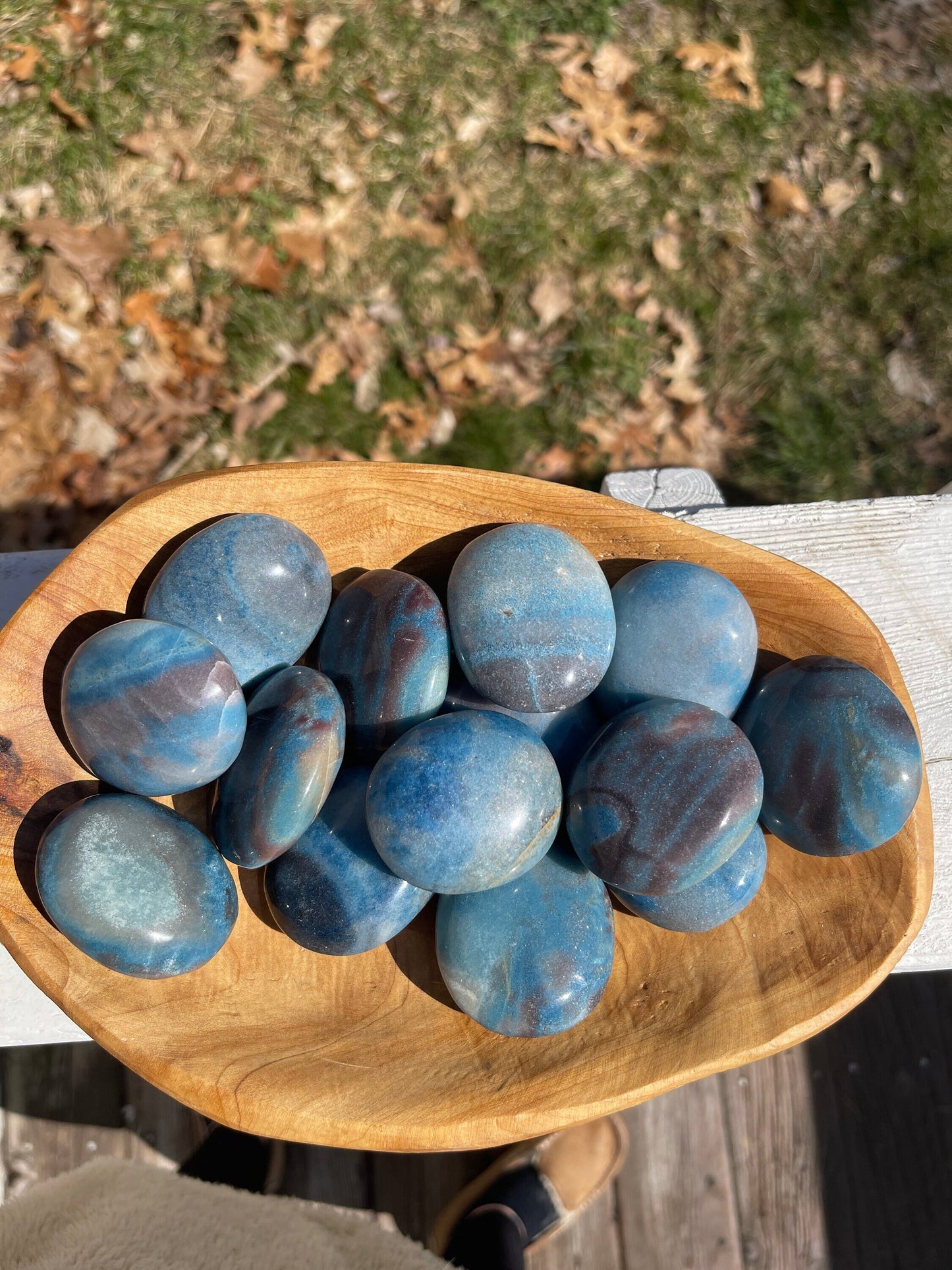 Trolleite Palm Stone: Crystal Carving, Meditation Stone
