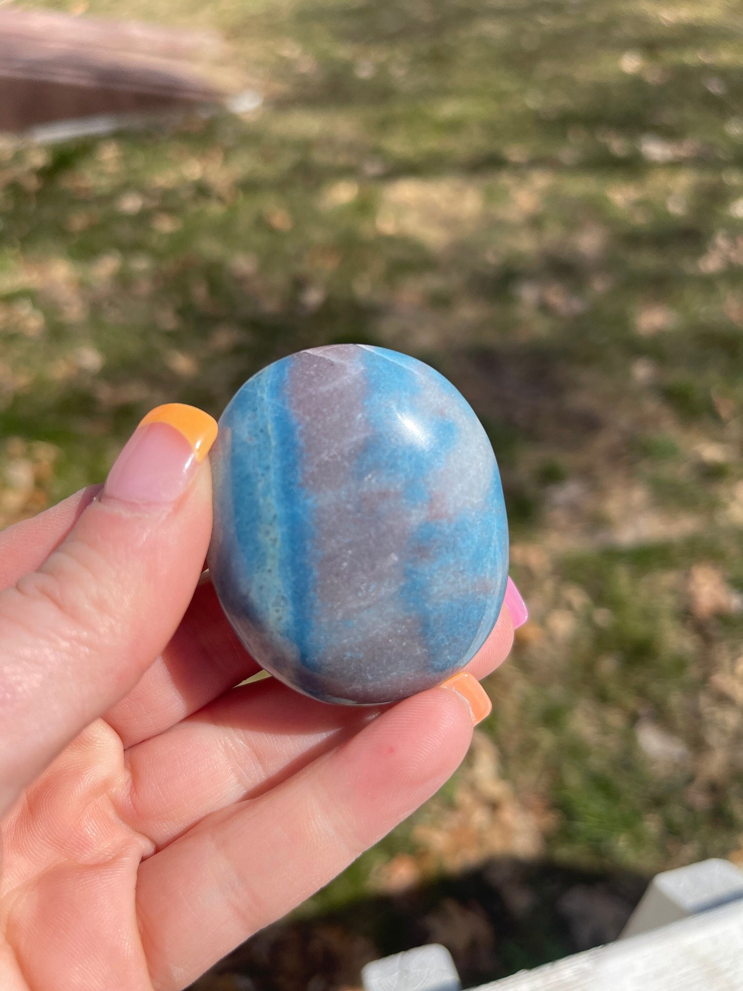 Trolleite Palm Stone: Crystal Carving, Meditation Stone