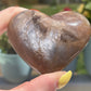 Peach Moonstone Heart Palm Stone
