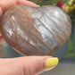 Peach Moonstone Heart Palm Stone