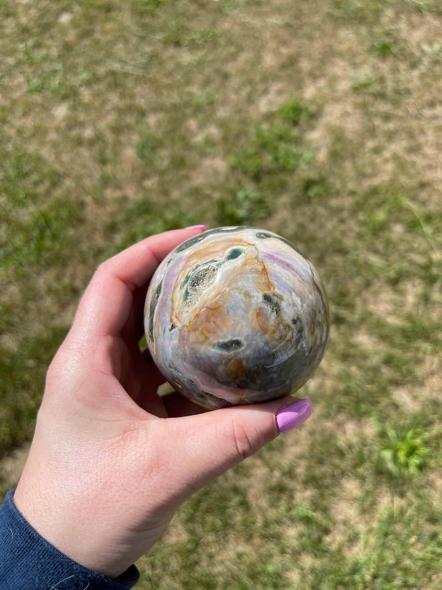 Ocean jasper sphere