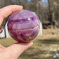 Purple Fluorite Crystal Sphere