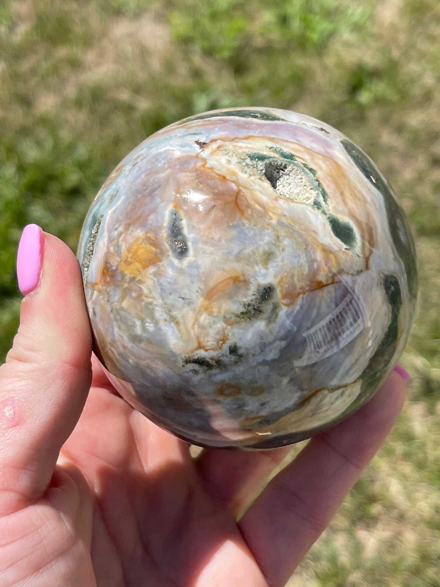 Ocean jasper sphere