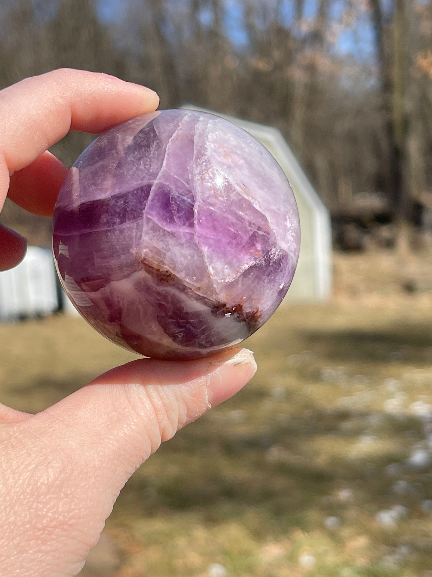 Purple Fluorite Crystal Sphere