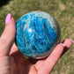Blue Apatite Sphere