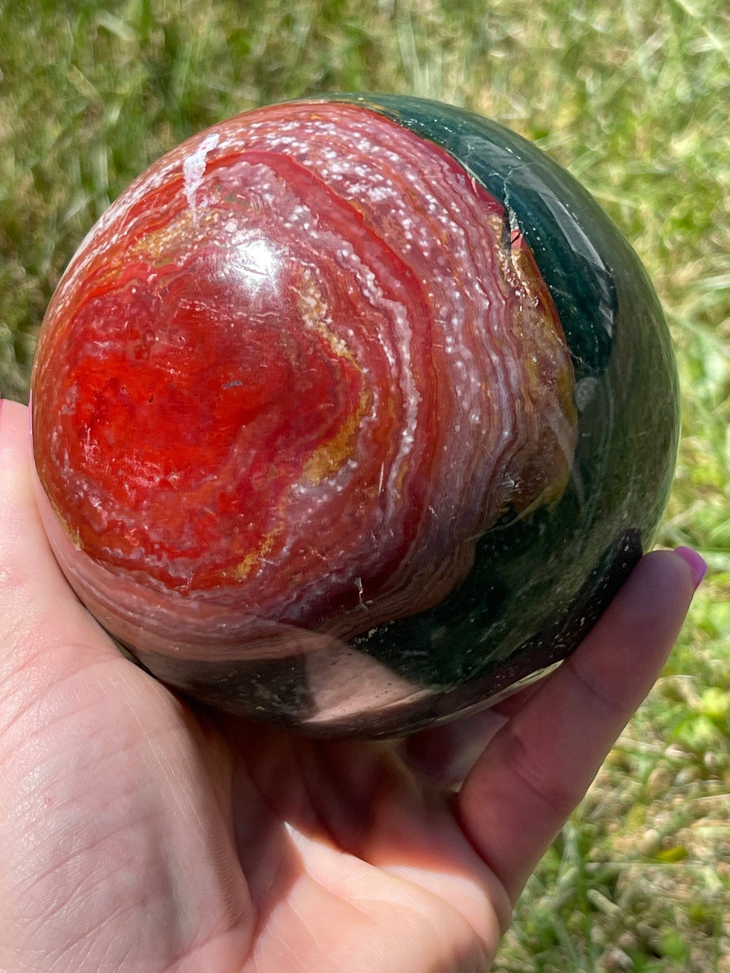 Xxl ocean jasper sphere