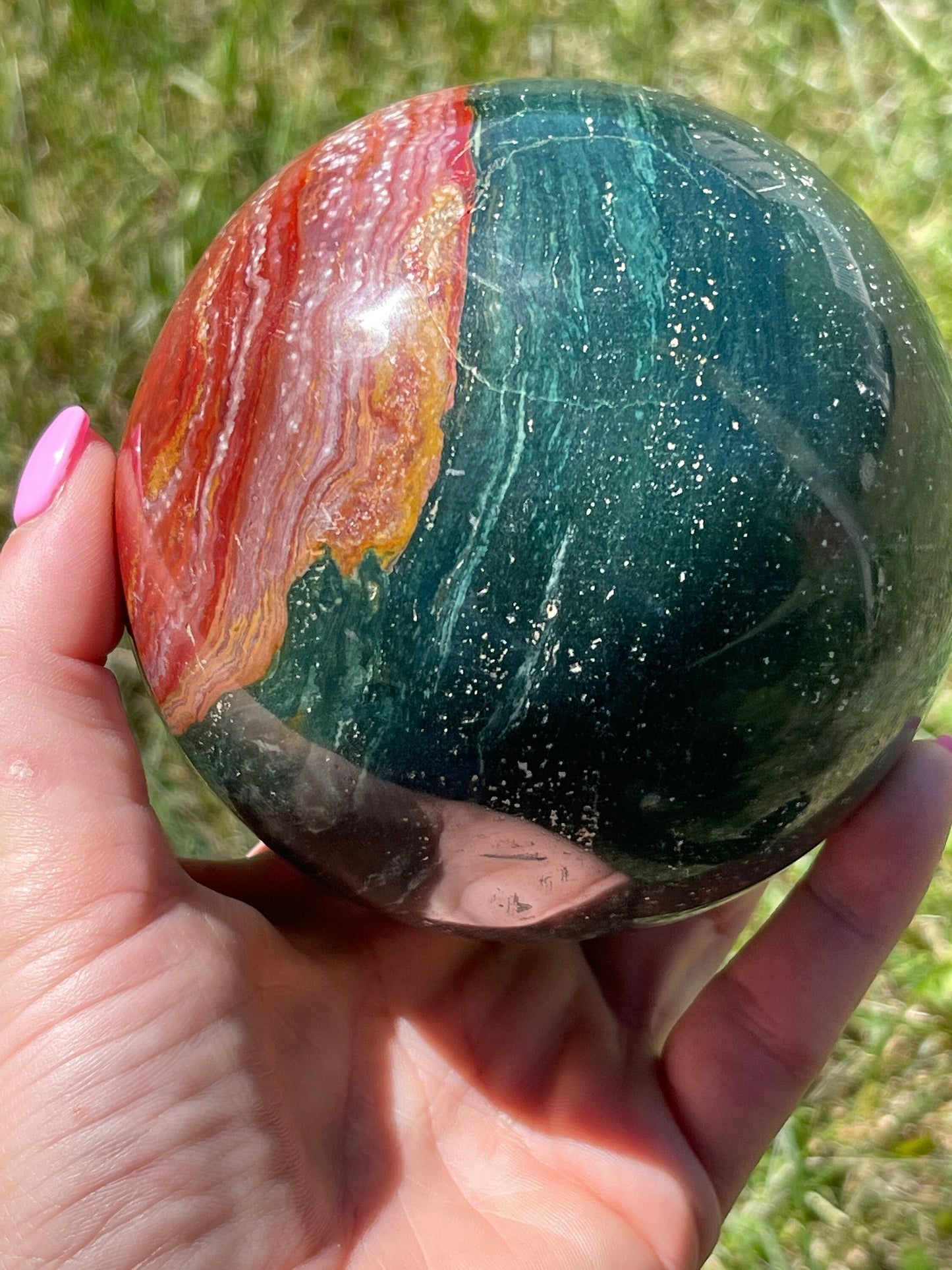 Xxl ocean jasper sphere