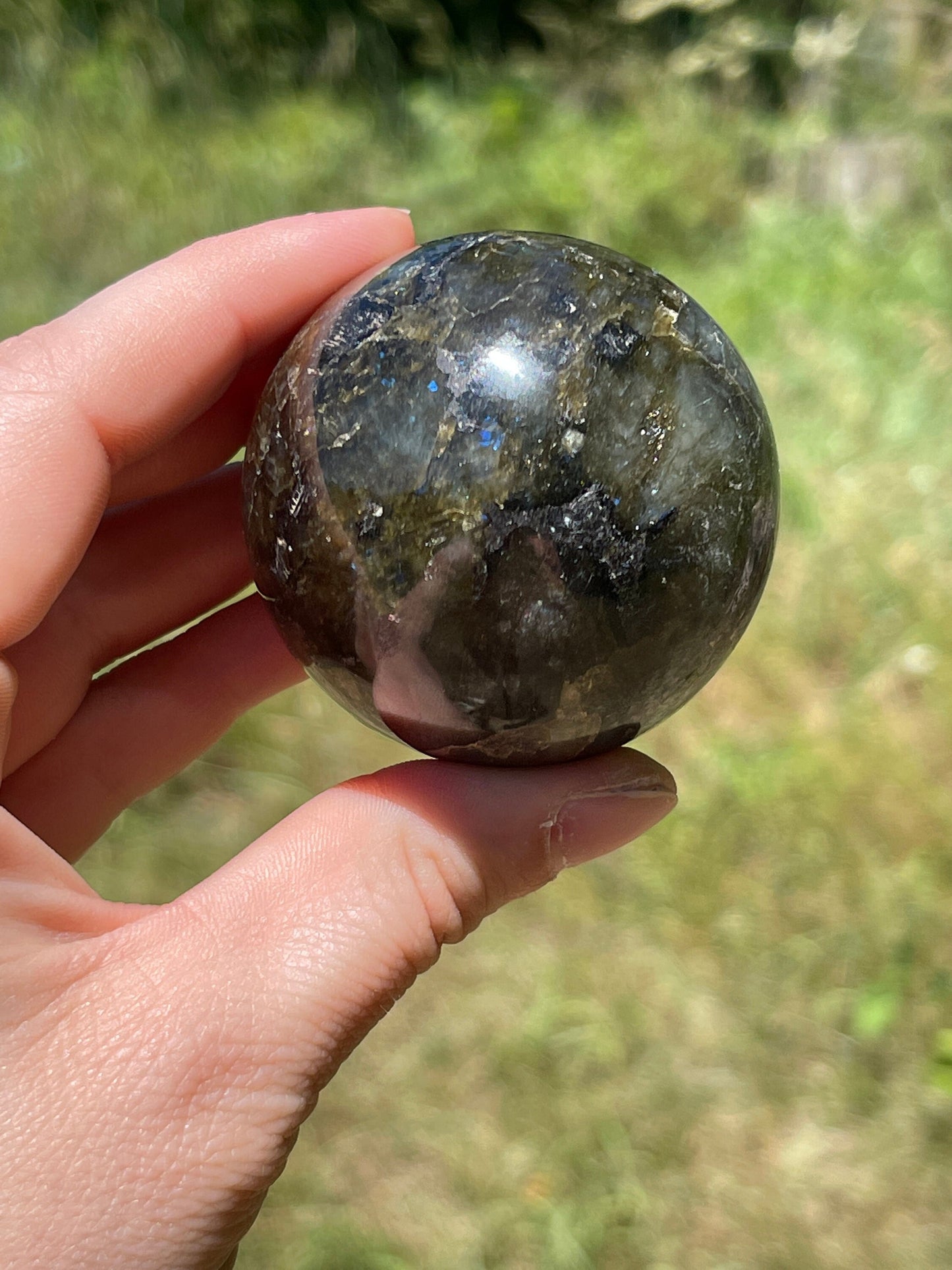 Flashy Labradorite Crystal Sphere