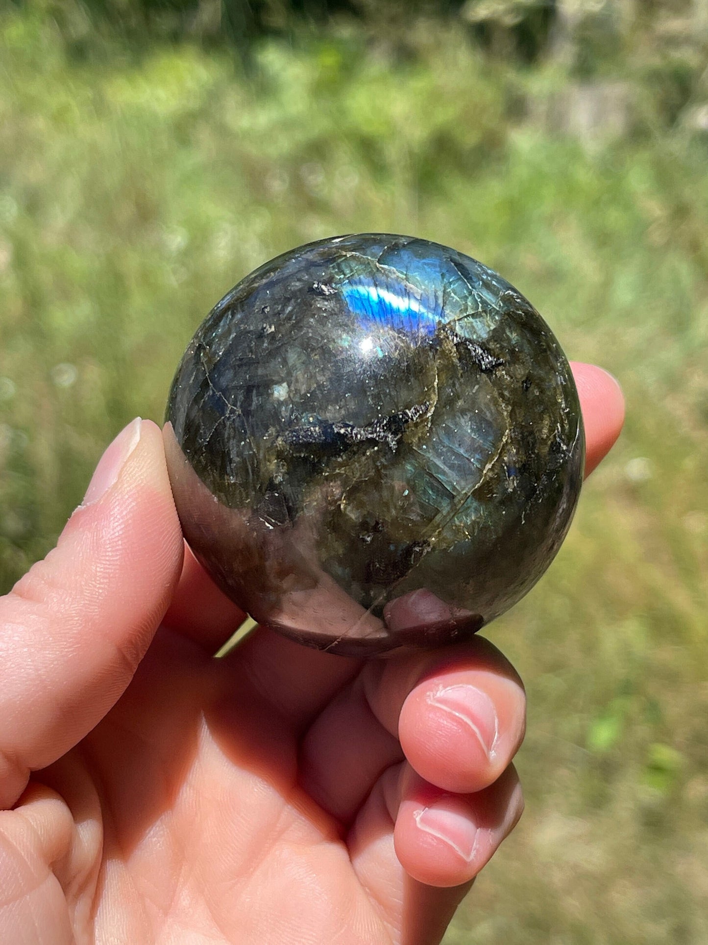 Flashy Labradorite Crystal Sphere