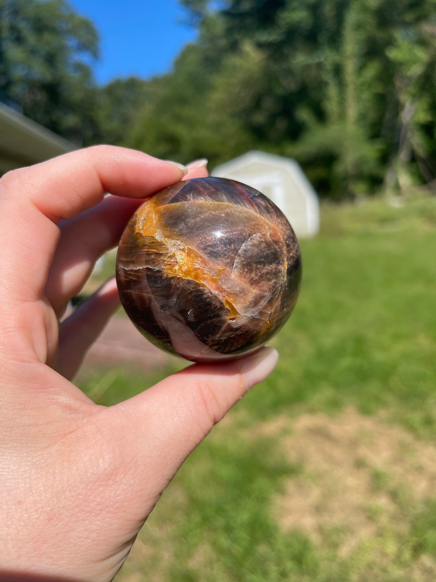 Black Moonstone Sphere