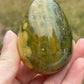 Ocean Jasper Crystal Egg: Meditation Stone Carving