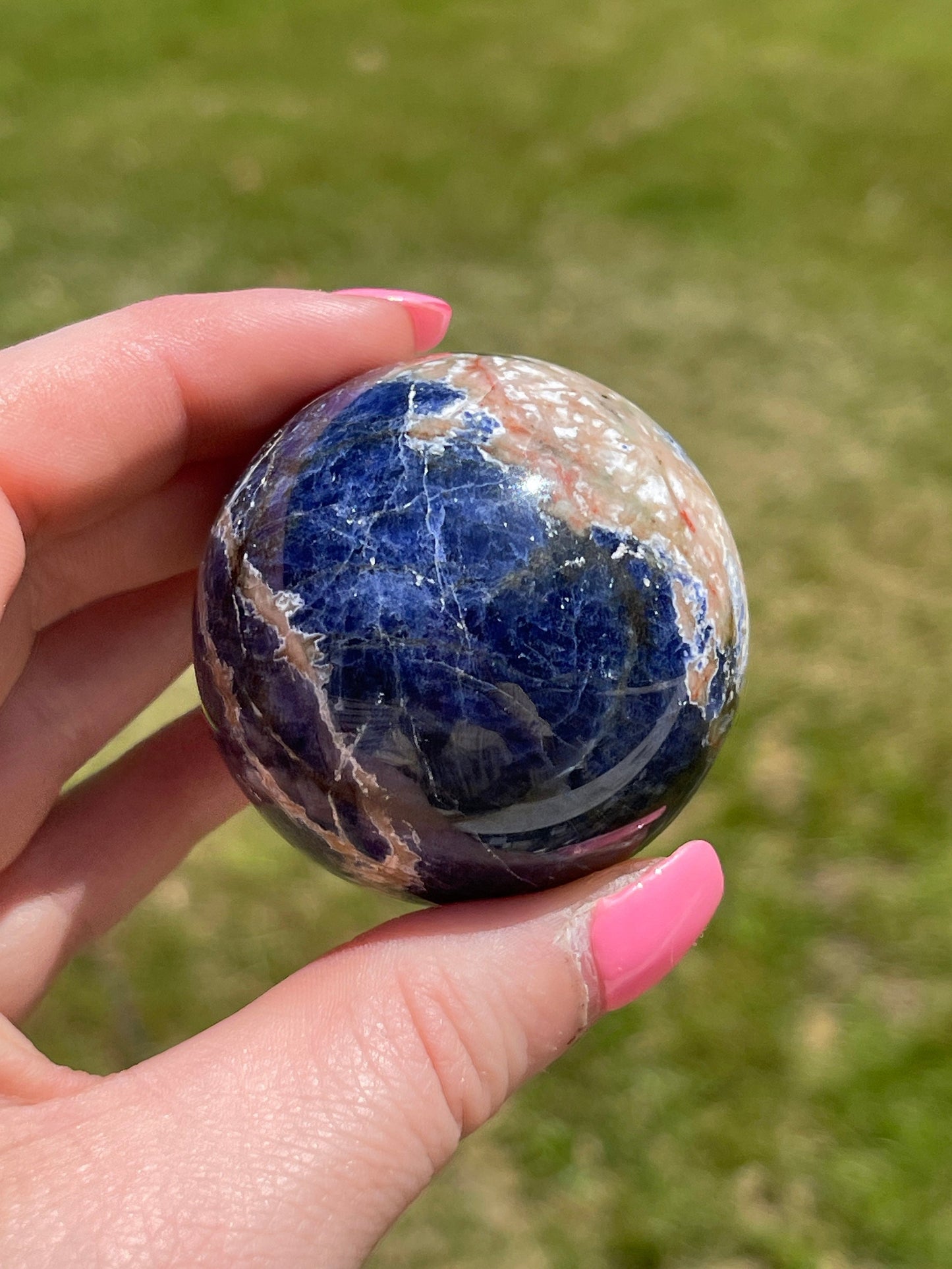 Sodalite Crystal Sphere: Meditation Stone, Third Eye Chakra