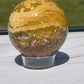 Ocean Jasper Crystal Sphere: Meditation Stone, Sea Jasper Carving