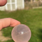 Small Rose Quartz Sphere with Star Flash