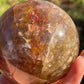 Large Fire Quartz with Golden Healer Quartz Sphere