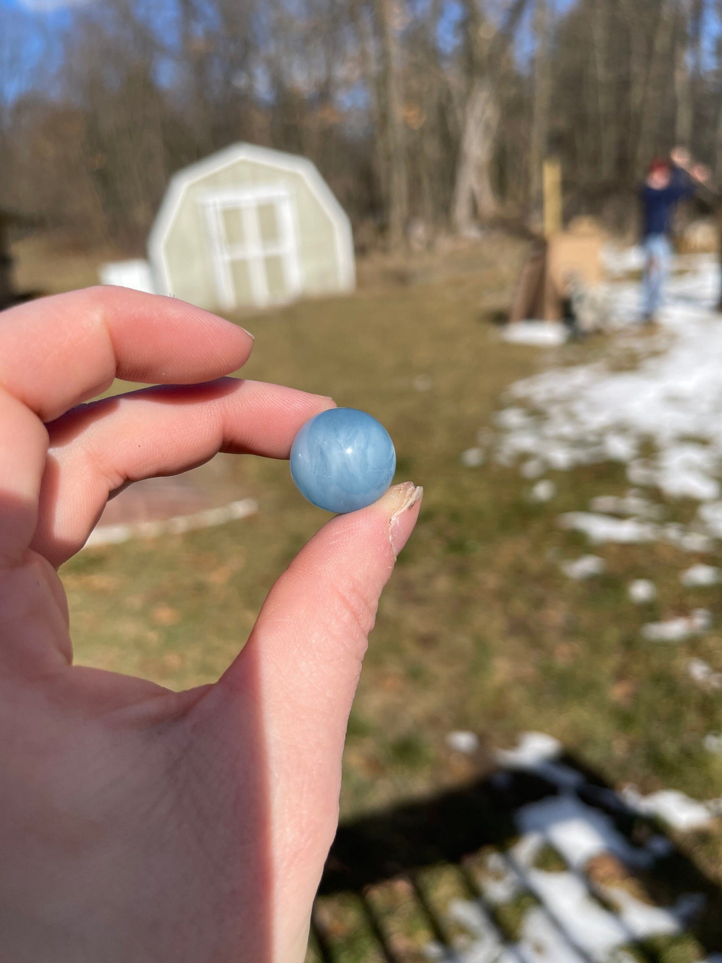 Mini Aquamarine Crystal Sphere