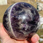 Dream Amethyst Crystal Sphere |  Meditation Stone | Crystal Carving