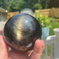 Large Golden Sheen Obsidian Sphere: Meditation Crystal Gift