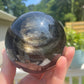 Large Golden Sheen Obsidian Sphere: Meditation Crystal Gift