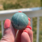 1 Amazonite with smoky quartz mini sphere