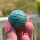 1 Amazonite with smoky quartz mini sphere