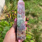 Red moss agate tower