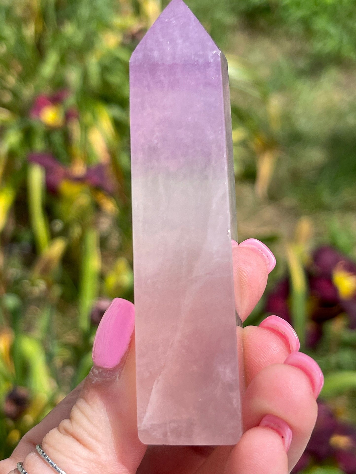Lavender Fluorite Crystal Tower