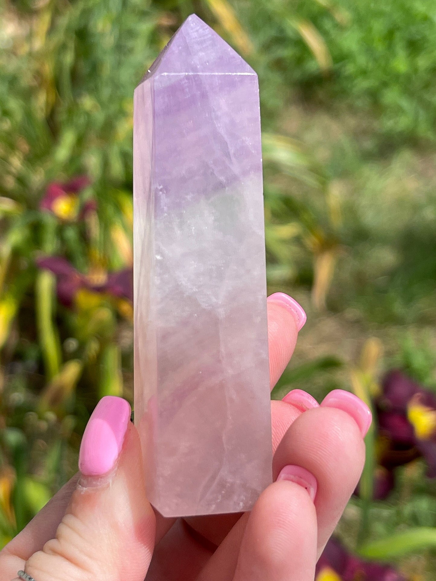 Lavender Fluorite Crystal Tower