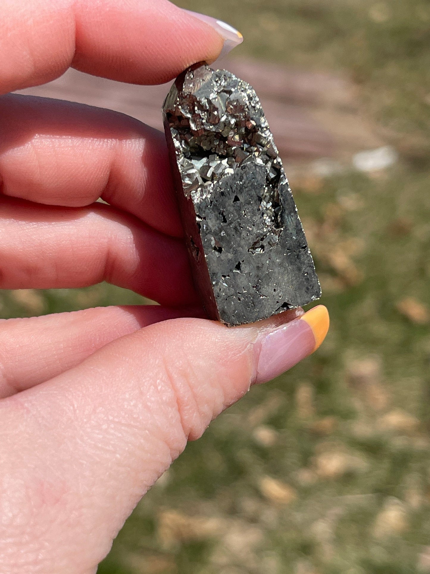 Mini Pyrite Crystal Point