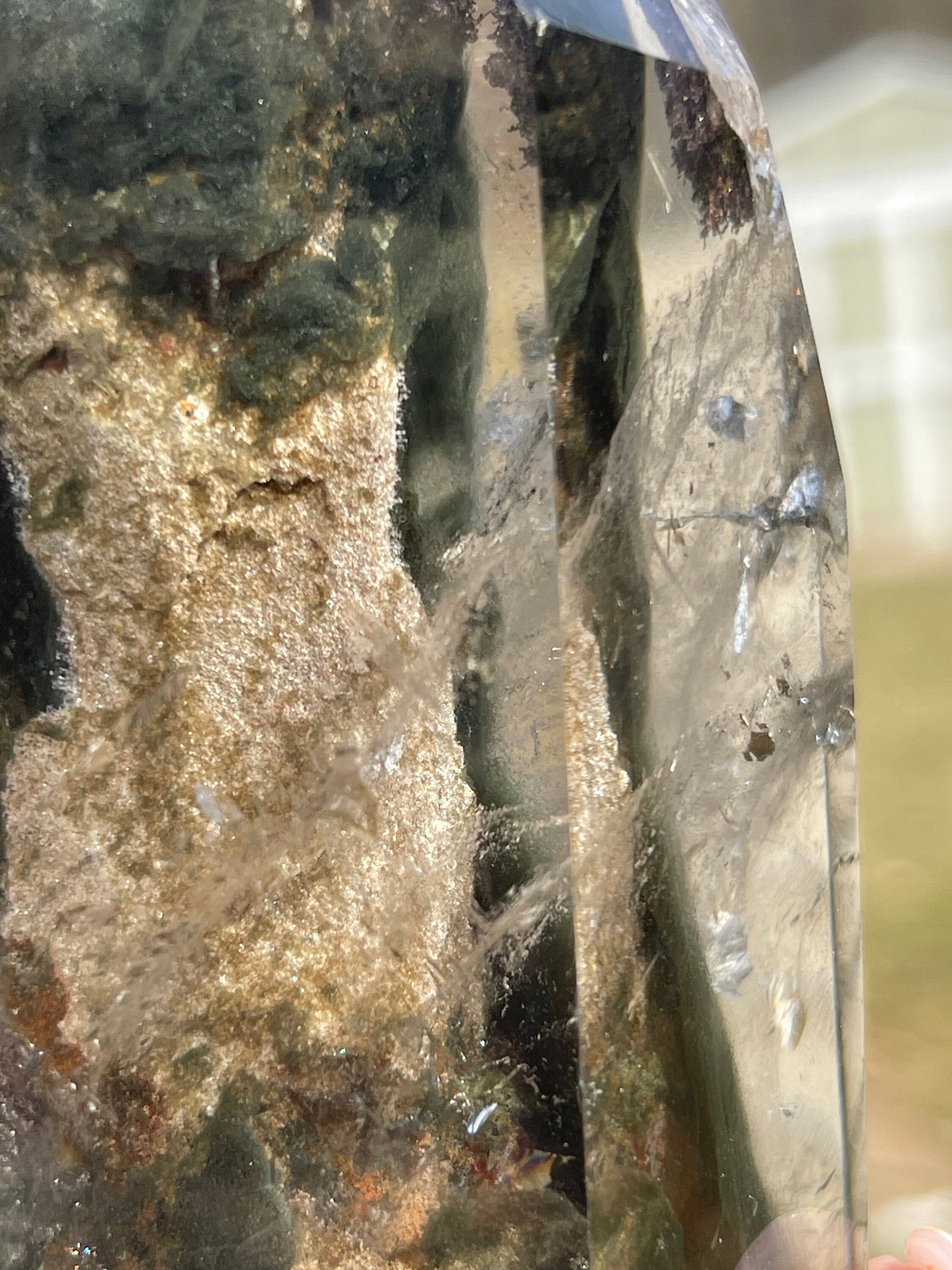 Lodolite Crystal Tower with Stand