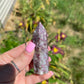 Rubellite Crystal Tower: Red Tourmaline Carving, Meditation Stone