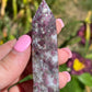 Rubellite Crystal Tower: Red Tourmaline Carving, Meditation Stone